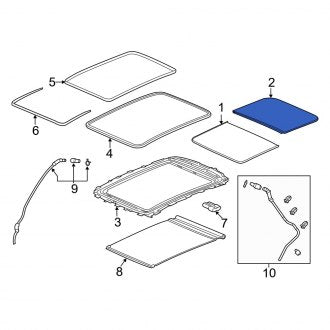 New OEM Genuine Acura, Rear Sunroof Glass - Part # 70251TJBA01