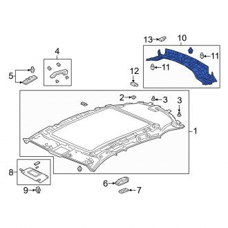 New OEM Genuine Acura, Roof Opening Trim - Part # 83261TJBA02ZA