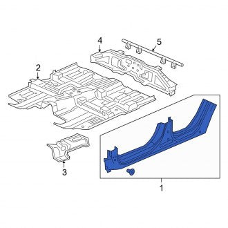 New OEM Genuine Acura, Right Rocker Panel - Part # 04631TJBA81ZZ