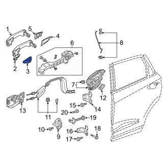 New OEM Genuine Acura, Exterior Door Handle Pad - Part # 72643TJBA11