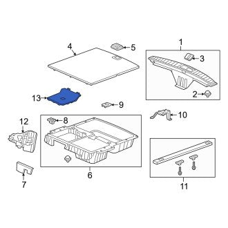 New OEM Genuine Acura, Rear Floor Storage Compartment Lid - Part # 83307TJBA00ZA