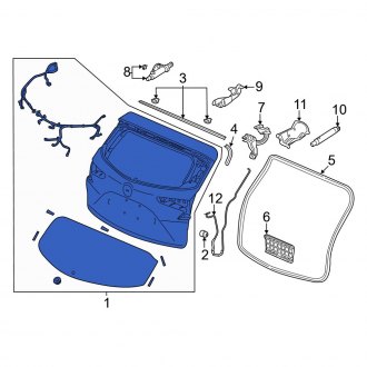 New OEM Genuine Acura, Rear Liftgate - Part # 68100TJBA82ZZ