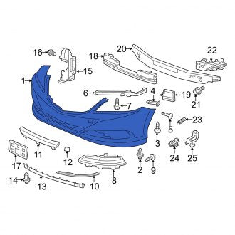 New OEM Genuine Acura, Front Bumper Cover - Part # 04711TY2A80ZZ