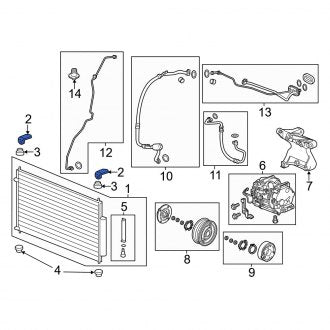 New OEM Genuine Acura, Right A/C Condenser Mount - Part # 80111TY2A00