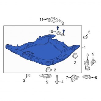 New OEM Genuine Acura, Rear Suspension Subframe Crossmember - Part # 50300TY3A50