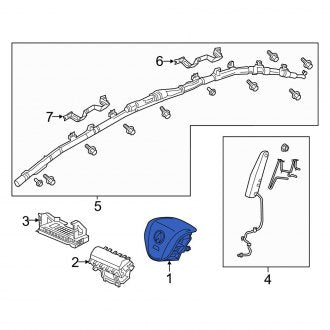 New OEM Genuine Acura, Steering Wheel Air Bag - Part # 77810TY2A82ZB