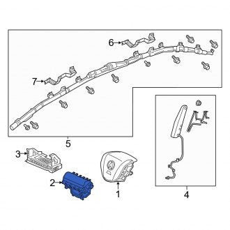 New OEM Genuine Acura, Upper Instrument Panel Air Bag - Part # 77820TY2A41