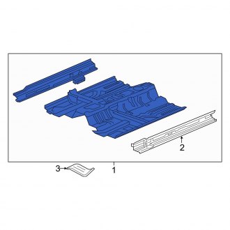 New OEM Genuine Acura, Rear Floor Pan - Part # 04655TY3A00ZZ