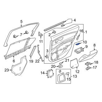 New OEM Genuine Acura, Right Door Trim Panel Pocket Cap - Part # 83507TY2A01ZC