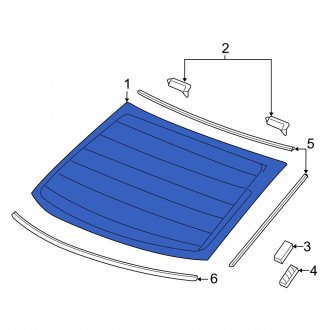 New OEM Genuine Acura, Rear Back Glass - Part # 73211TY2A01