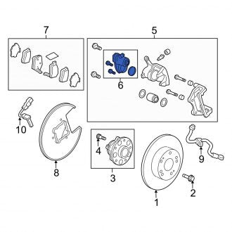 New OEM Genuine Acura, Rear Parking Brake Actuator - Part # 43020TY2A00