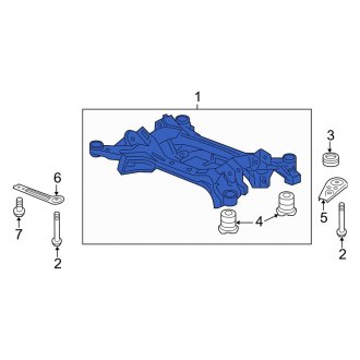 New OEM Genuine Acura, Rear Suspension Subframe Crossmember - Part # 50300TY2A51