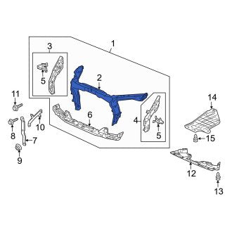 New OEM Genuine Acura, Front Upper Radiator Support Tie Bar - Part # 04602SZNA00ZZ