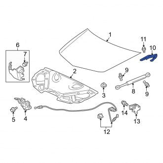 New OEM Genuine Acura, Front Left Hood Hinge, Part # 60170-SZN-A00ZZ