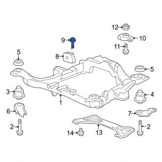 New OEM Genuine Acura, Engine Cradle Bolt - Part # 957011007508