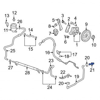 New OEM Genuine Acura, Power Steering Return Hose - Part # 53733SZNA01