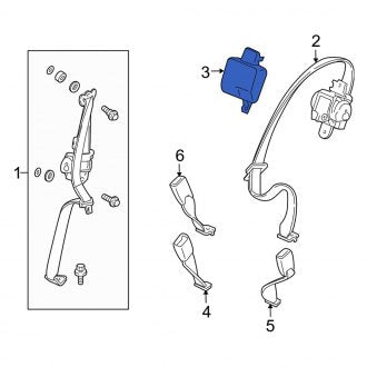 New OEM Genuine Acura, Rear Center Seat Belt Retractor Cover - Part # 82915SZNA01