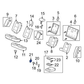 New OEM Genuine Acura, Seat Armrest Cap - Part # 82982SZNA01ZA