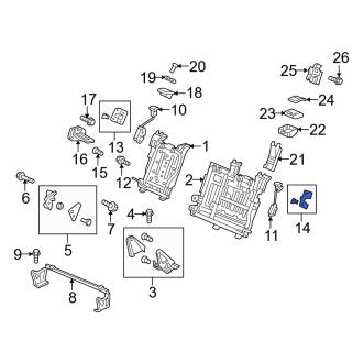 New OEM Genuine Acura, Rear Left Folding Seat Latch Release Handle Bezel - Part # 82628TM8A01ZN