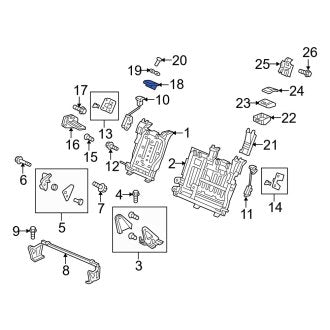 New OEM Genuine Acura, Rear Left Folding Seat Latch Release Handle Bezel - Part # 82628TM8A01ZP