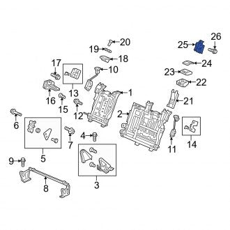 New OEM Genuine Acura, Seat Back Frame Bracket - Part # 82124SZNA01