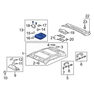 New OEM Genuine Acura, Upper Overhead Console - Part # 36600SZNA01