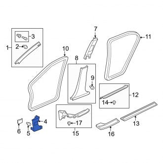 New OEM Genuine Acura, Right Kick Panel Trim - Part # 83113SZNA02ZB