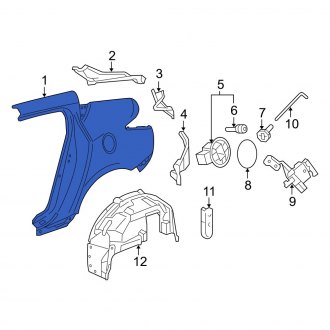 New OEM Genuine Acura, Rear Left Outer Quarter Panel - Part # 04646SZNA90ZZ