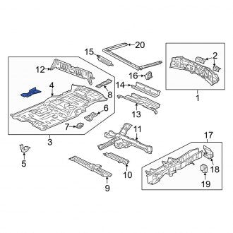 New OEM Genuine Acura, Rear Floor Pan - Part # 65200SZNA00ZZ