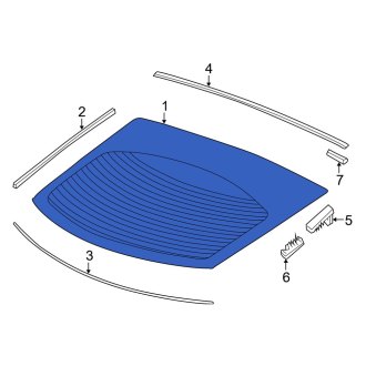 New OEM Genuine Acura, Rear Upper Liftgate Glass - Part # 73211SZNA01