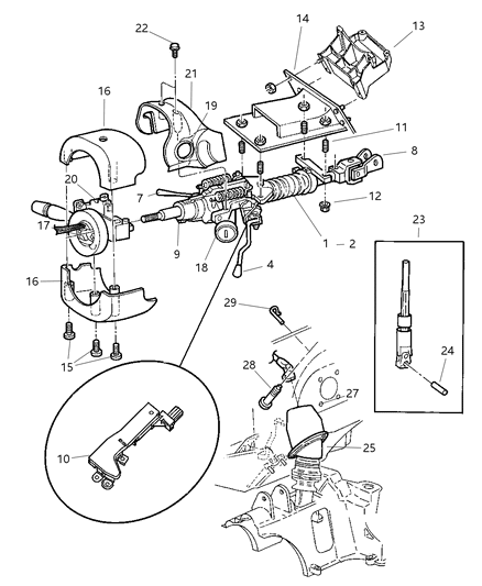 Column Steering Tilt