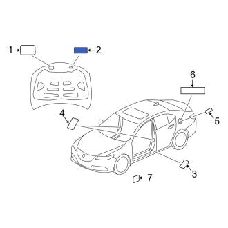 New OEM Genuine Acura, A/C System Information Label - Part # 80050TZ3H00