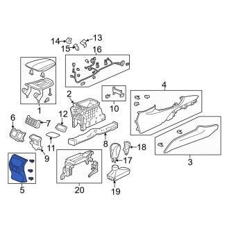 New OEM Genuine Acura, Rear Console Trim Panel - Part # 83412TZ3A01ZC