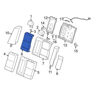 New OEM Genuine Acura, Rear Right Seat Back Cushion - Part # 82122TZ3A11