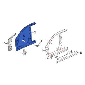 New OEM Genuine Acura, Right Inner Uniside - Part # 63110TZ3306ZZ