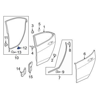 New OEM Genuine Acura, Lower Door Seal Clip - Part # 91849TZ3A00