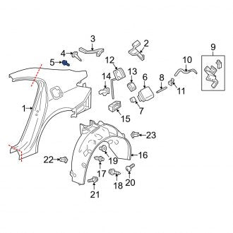 New OEM Genuine Acura, Quarter Panel Clip - Part # 90671S3Y003ZF