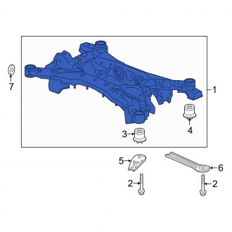 New OEM Genuine Acura, Rear Suspension Subframe Crossmember - Part # 50300TZ3A11