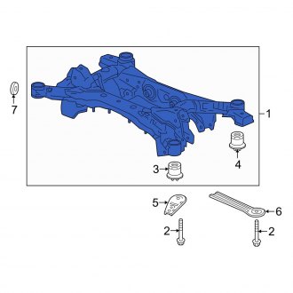 New OEM Genuine Acura, Rear Suspension Subframe Crossmember - Part # 50300TZ7A03