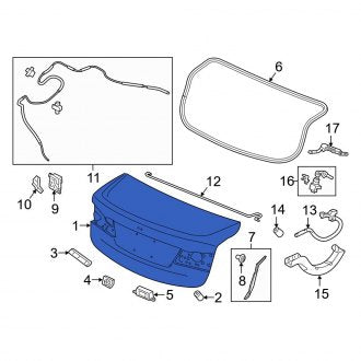 New OEM Genuine Acura, Rear Deck Lid - Part # 68500TZ3A80ZZ