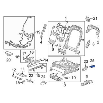 New OEM Genuine Acura, Seat Track Cover - Part # 81106TGVA21ZA