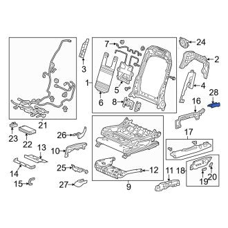 New OEM Genuine Acura, Seat Track Cover - Part # 81506TGVA21ZB