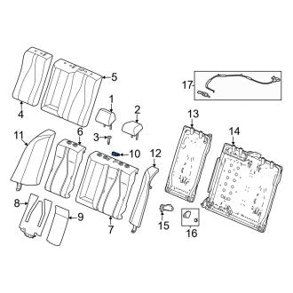 New OEM Genuine Acura, Rear Seat Belt Guide - Part # 82191TL0G01ZM