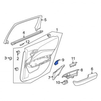 New OEM Genuine Acura, Right Door Trim Molding Cap - Part # 83510TGVA01ZA