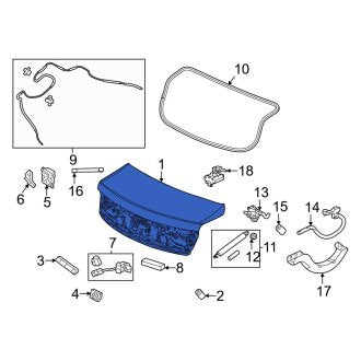 New OEM Genuine Acura, Rear Deck Lid - Part # 68500TGVA00ZZ