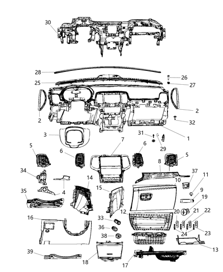 New 2018 Fits Chrysler Grand Cherokee Outlet-Air Conditioning & Heater - Part # 1UE23NA5AD