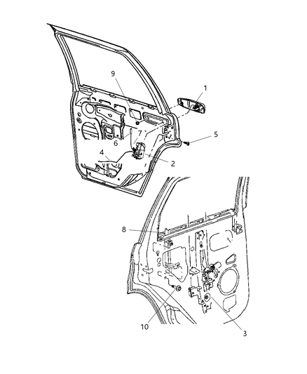 New 2008-2010 Fits Chrysler Grand Cherokee Handle-Exterior Door - Part # 1HP701S2AB