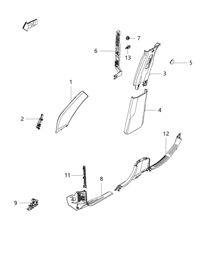 New Fits Chrysler Molding-Sill - Part # 6CU56GTVAA