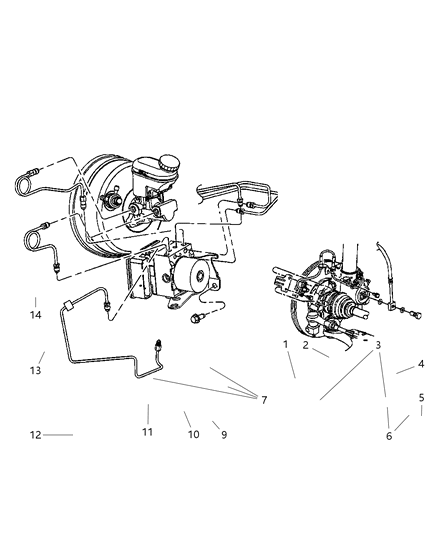 New 2006-2010 Fits Chrysler PT Cruiser Line-Brake - Part # 5085387AE