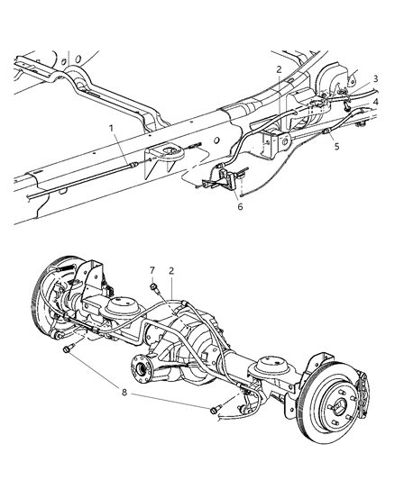 Cable Parking Brake Right Rear